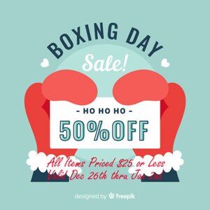 Boxing Day Sale!! Dec 26th Thru Jan 2nd